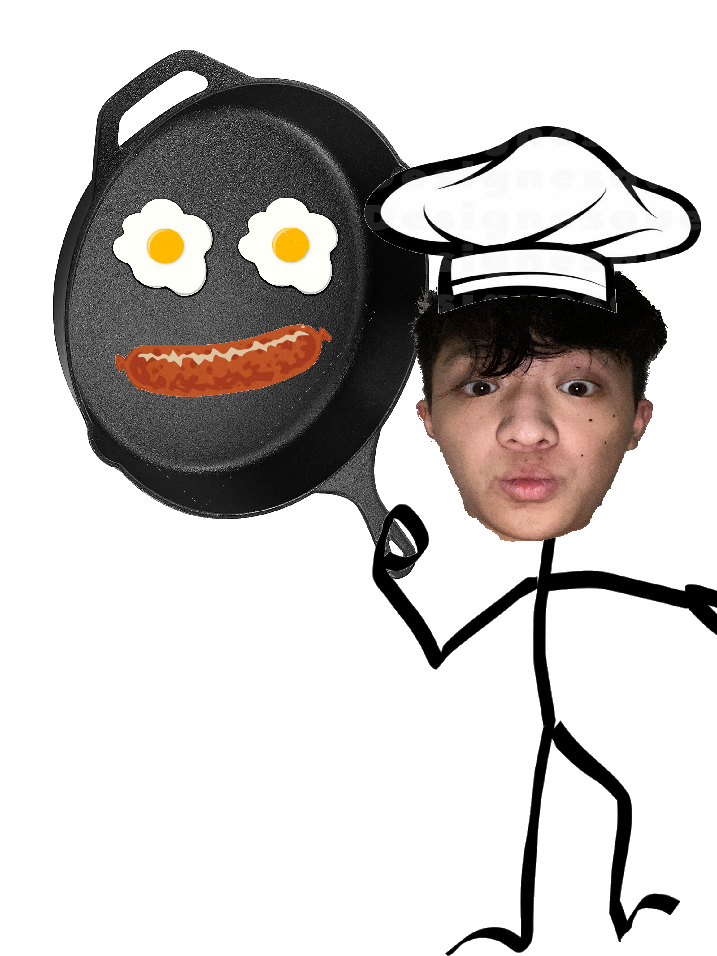 mon visage avec un orreiller